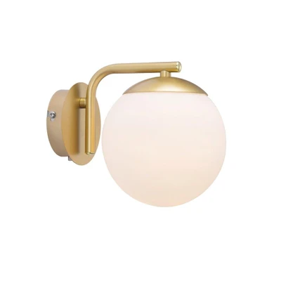 Grant Brass Globe Indoor Wall Light