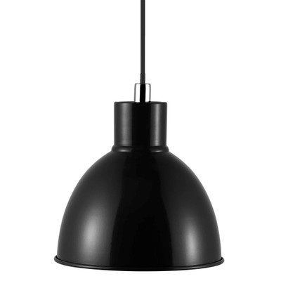 Poppy Black Bell Dome Pendant Light