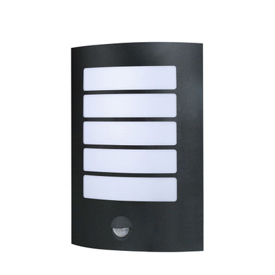 Stark Stainless Steel Wall Light - Sensor, Black