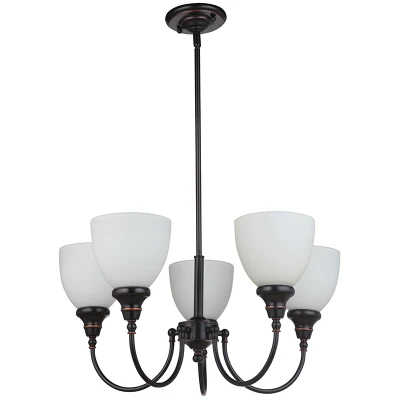 Benson 5 Light Bronze Uplight Pendant Chandelier