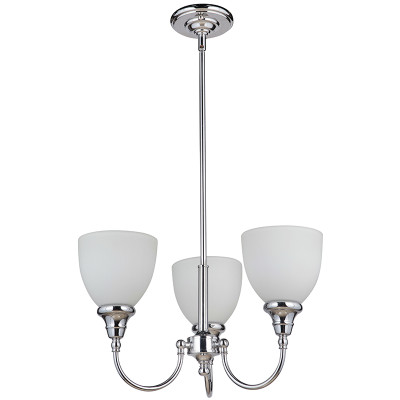 Benson 3 Light Chrome Uplight Pendant Chandelier