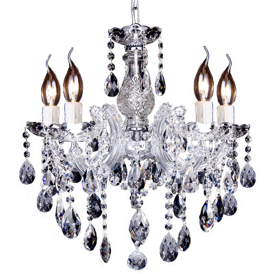 Zurich 5 Light Chrome Crystal Drops Chandelier