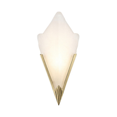 Vinci Polished Brass Frosted Glass Wall Sconce