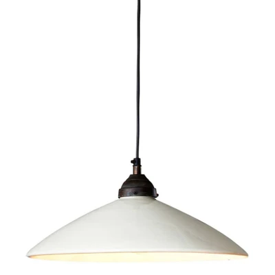 Mona Ceramic Cone White Pendant Light