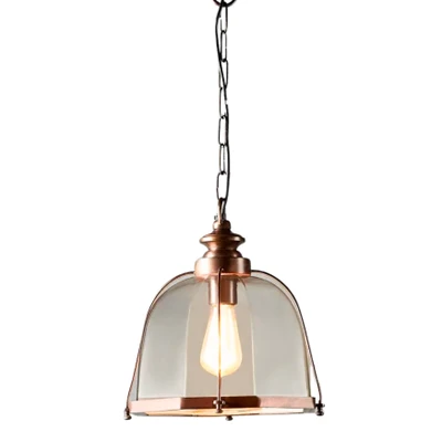 Agile Brass Clear Glass Industrial Pendant