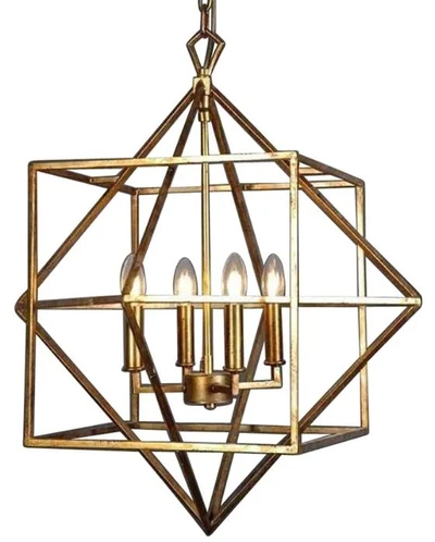 Brayden Geometric Brass Pendant Light