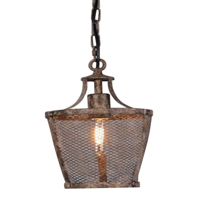 Bergamo Brown Metal Pendant Light-1