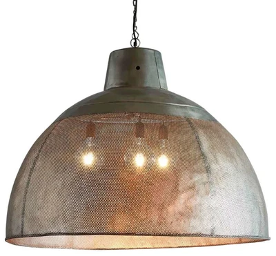 Zircon Perforated Zinc Dome Pendant Light - Extra Large 
