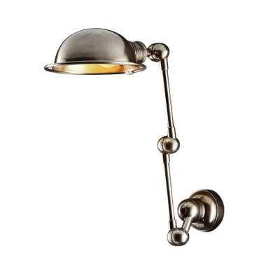 Lucas Swing Arm Silver Wall Light