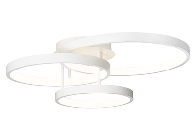 Zaida 3 Light White Ring Ceiling Light
