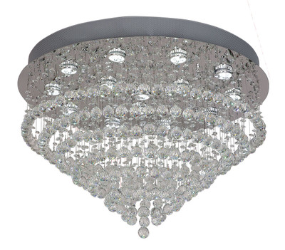Seraphina 14 Light Chrome Crystal Close To Ceiling Light