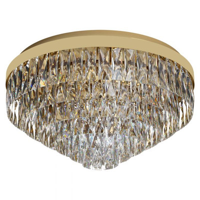  Valparaiso 11 Light Gold Crystal Close To Ceiling Light 