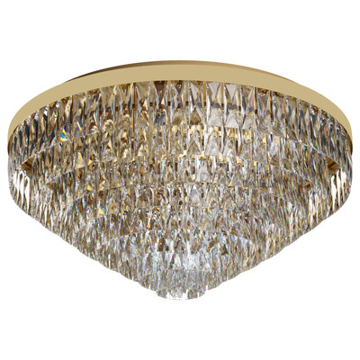  Valparaiso 16 Light Gold Crystal Close To Ceiling Light 