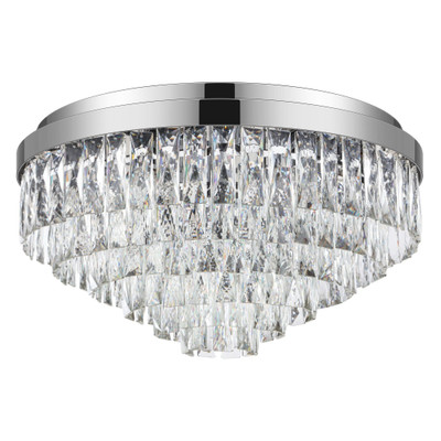 Valparaiso 8 Light Chrome Crystal Close To Ceiling Light