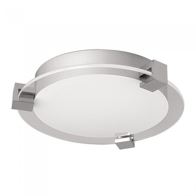 Chrome Frosted Glass Contemporary LED Close To Ceiling Light