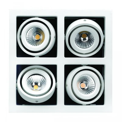 4 Frame Gimbal LED Recessed Downlight - White