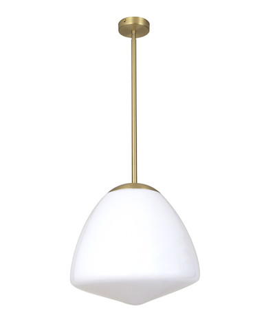 Berclav Brass Frosted Glass Pendant Light