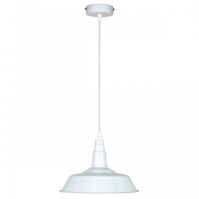 Industry White Metal Pendant Light - Small 