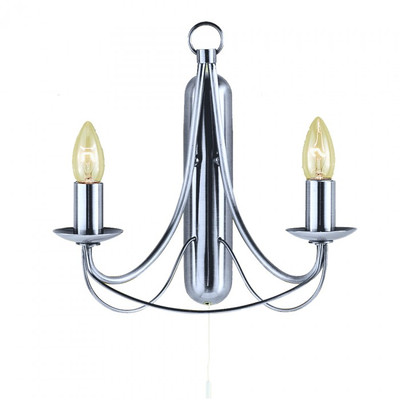 Maypole Candelabra Chrome Wall Light 