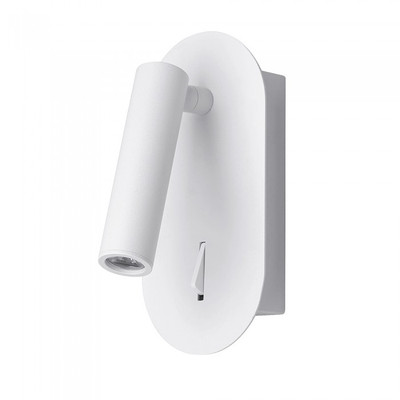 Amari Oval White Spot Bedside Wall Light