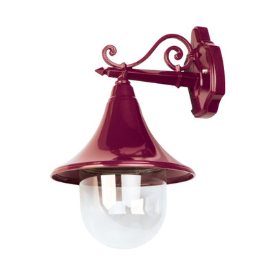 Moldova Moulded Acrylic Burgundy Straight Arm Outdoor Wall Light