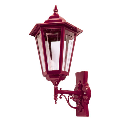 Tortona Acrylic Burgundy Upward Outdoor Lantern Wall Light