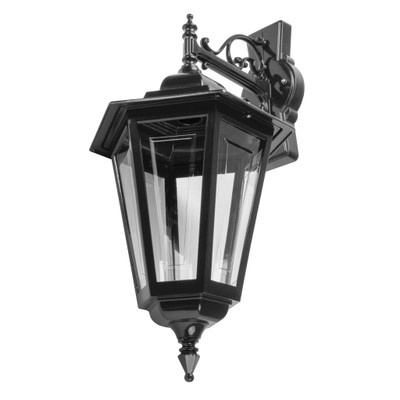 Tortona Acrylic Black Downward Outdoor Lantern Wall Light