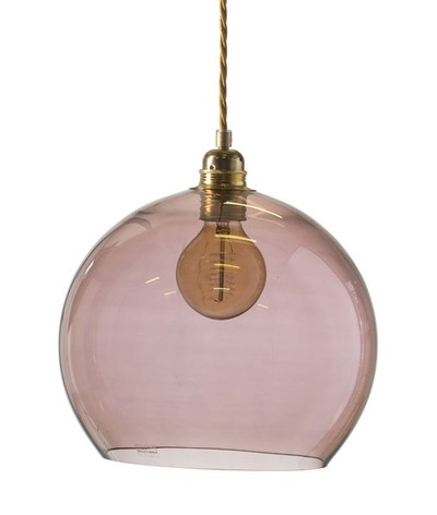 Rowan Dome Obsidian Glass Pendant Light