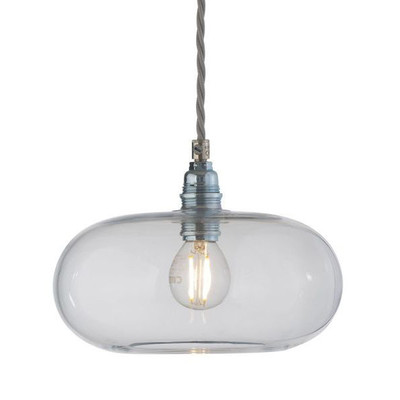 Horizon Clear Glass with Silver Pendant Light