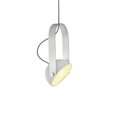 Pickman Dome White Adjustable Shade Pendant Light