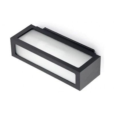 Kiki Black Frost Glass Exterior Wall Light 