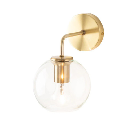 Savona Brass with Clear Glass Wall Sconce