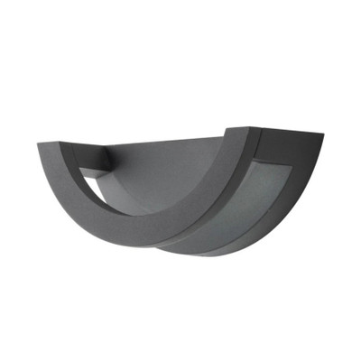 Clarkston Matt Black Arc Outdoor Wall Light