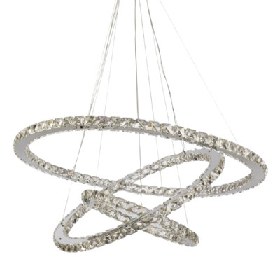 Argos Chrome Crystal Three Tiered Pendant Chandelier
