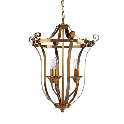Conway 3 Light Bronze French Provincial Pendant Light