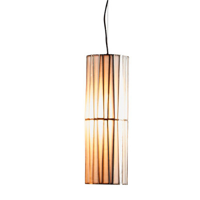 Cassandra Cylinder Brass Glass Lantern Pendant Light