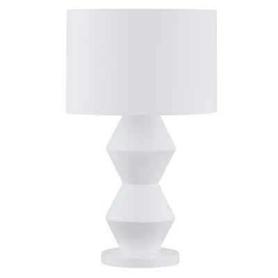 Antoinette Abstract White Resin Table Lamp