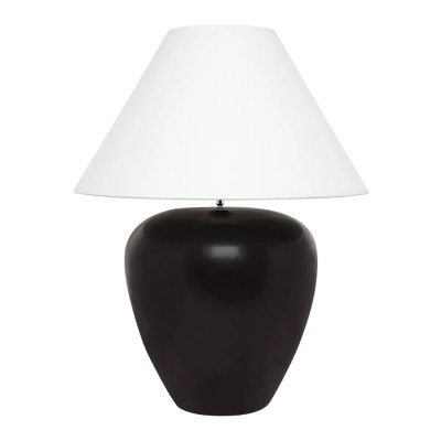 Germaine Black with White Shade Ceramic Table Lamp