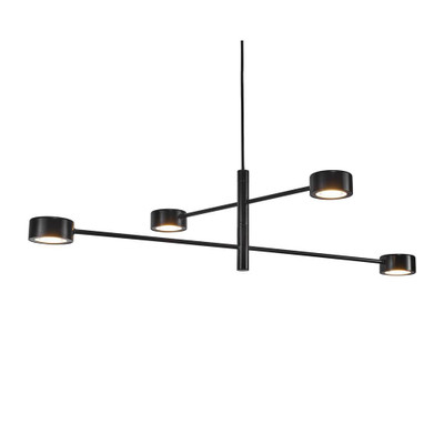 Clyde 4 Light Cross Black Nordic Pendant Light
