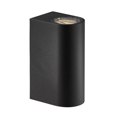 Asbol Aluminum Up and Down Black Outdoor Wall Light