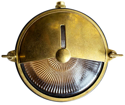 Marina Solid Brass Round Exterior Wall Lamp