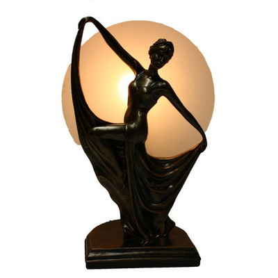 Ancient Dancing Lady Art Deco Lamp