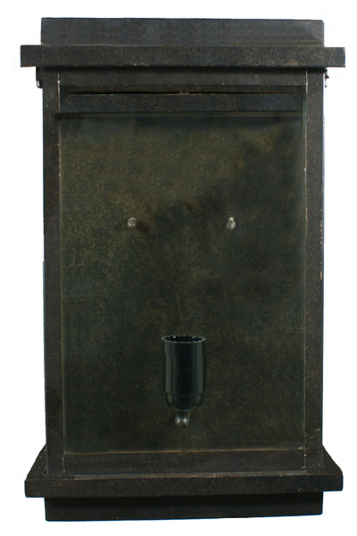 Montrose Large Bronze Rectangular Exterior Wall Sconce