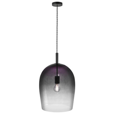 Uma 30 Bell Black Smoke Pendant Light