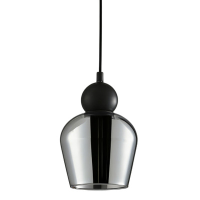 Organ Black Bell Smoke Glass Pendant
