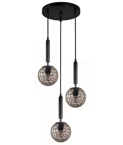 Toronto Smoke Glass Spherical Cluster Pendant