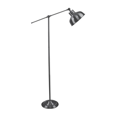 Tinley Antique Chrome Industrial Floor Lamp