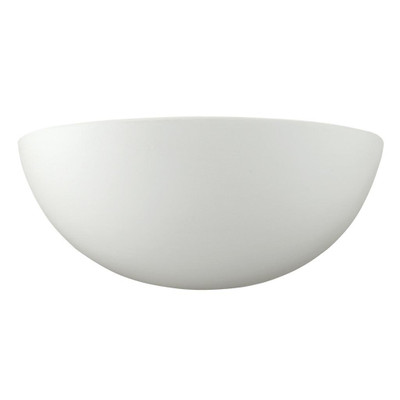 Raw Ceramic Half Sphere Uplight Wall Light