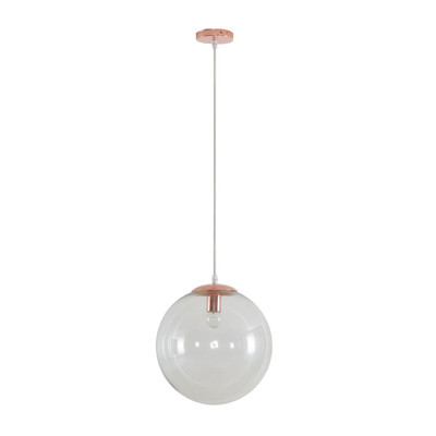 Bubble Clear Ball Rose Gold Pendant Light