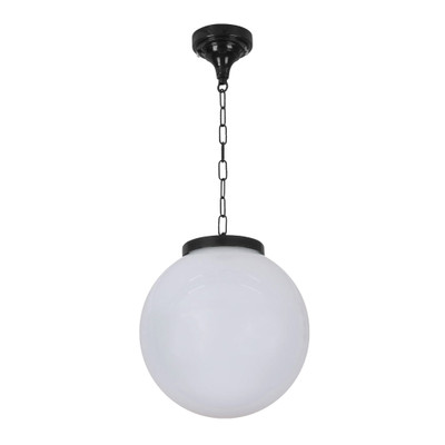 Siena Opal Spherical Glass Black Pendant